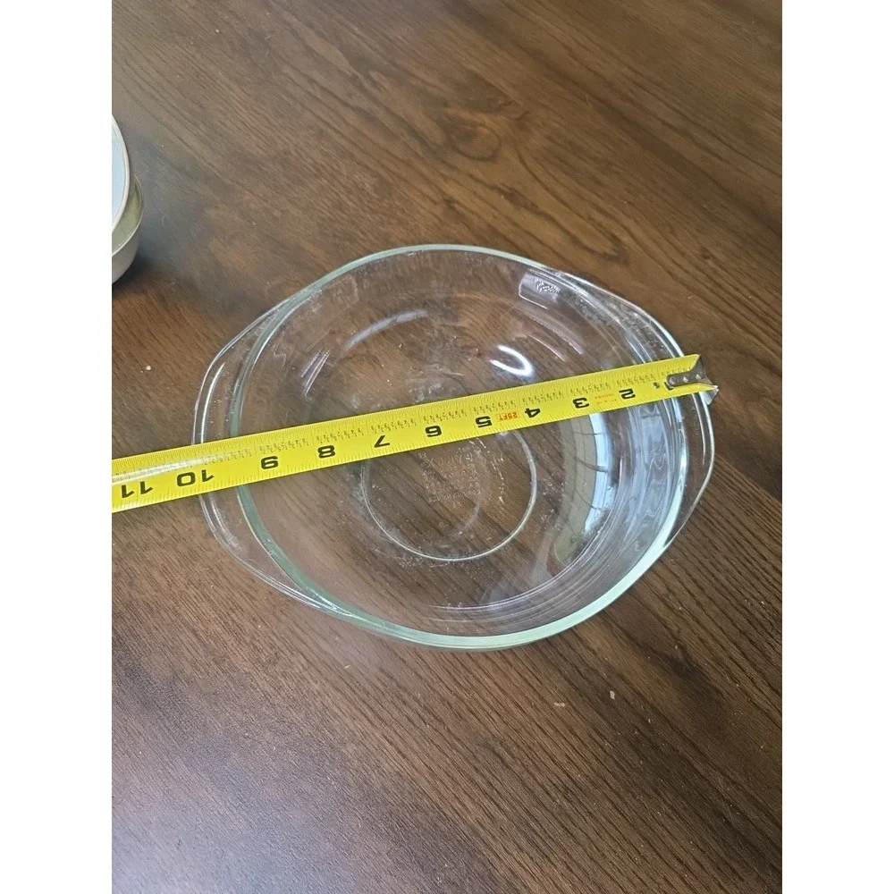 Vintage Pyrex #024‎ Clear Glass 2 Qt. Round 8 1/2